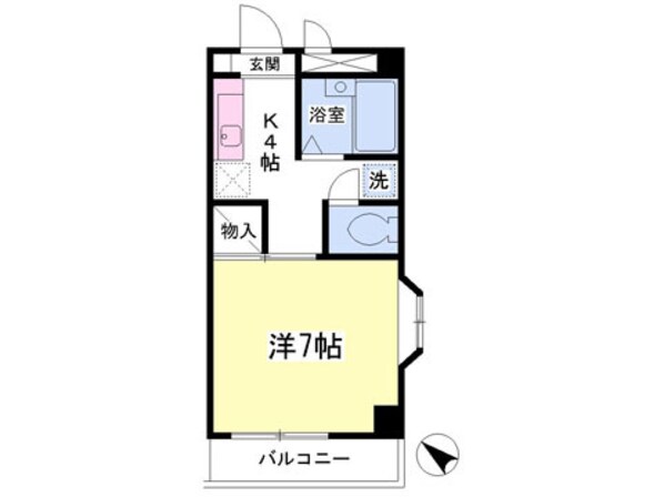 コーポラス山野の物件間取画像